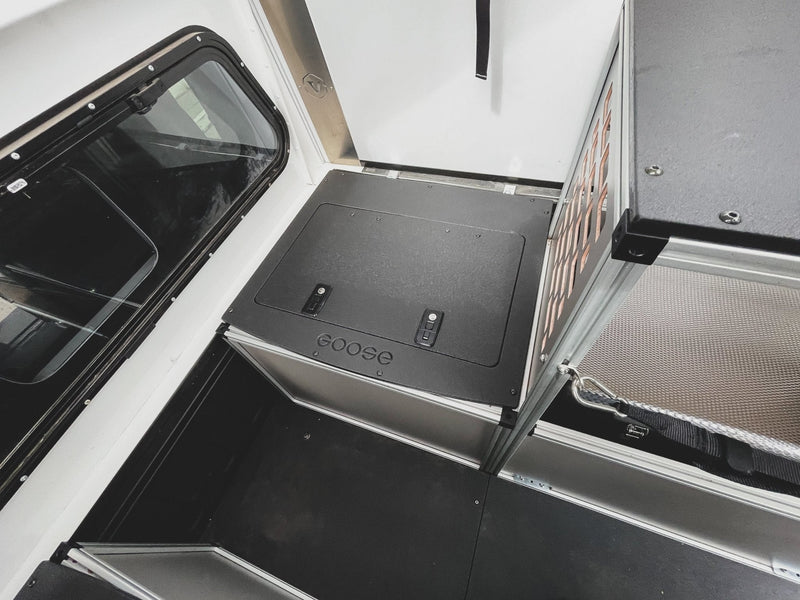 Load image into Gallery viewer, Goose Gear Camper System - Midsize Truck 5Ft Bed - Passenger Side Front Utility Module
