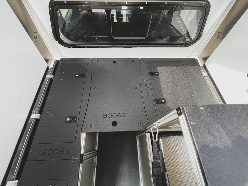 Load image into Gallery viewer, Goose Gear Camper System - Midsize Truck 6Ft. Bed - Driver Side Front Utility Module
