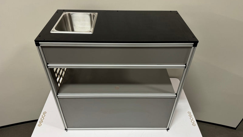 Load image into Gallery viewer, Goose Gear Camper System - Midsize Truck 6Ft Bed - Passenger Side Front Sink and Storage Utility Module
