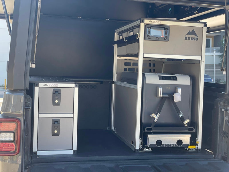 Load image into Gallery viewer, Goose Gear Camper System - Midsize Truck and Full Size Truck - Rear Passenger Side CampKitchen Module
