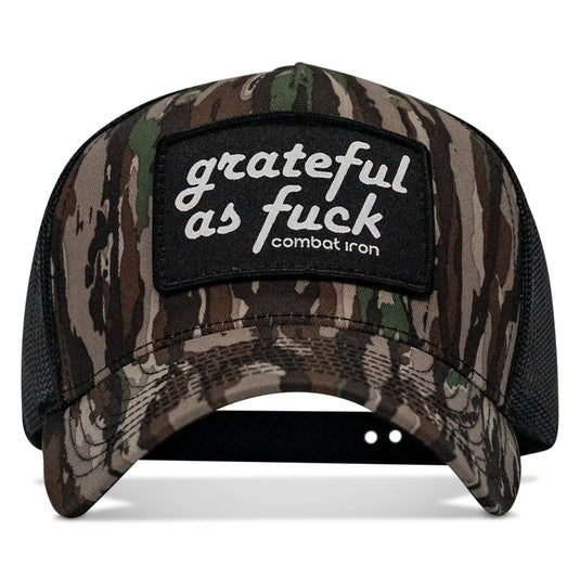 Grateful As F*ck Patch Mesh Snapback Hat