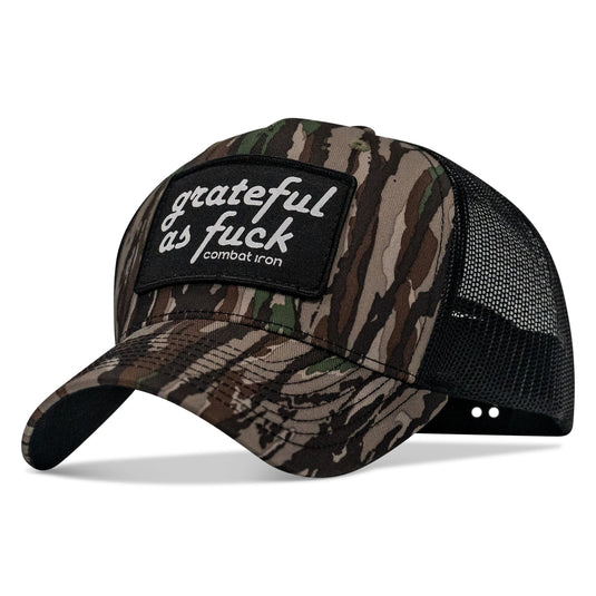 Grateful As F*ck Patch Mesh Snapback Hat