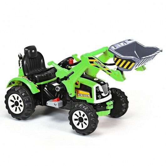 Load image into Gallery viewer, Green 12V Battery-Powered Kids Ride-On Dumper Truck
