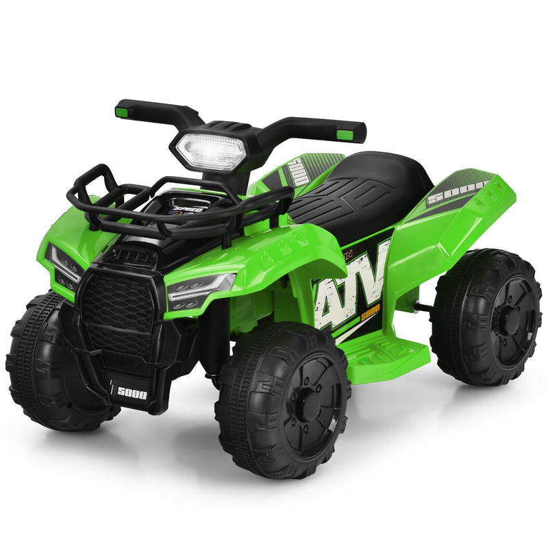 Load image into Gallery viewer, Green 6V Kids ATV Quad Electric Ride On Car Toy with LED Light and MP3 Player for Toddlers
