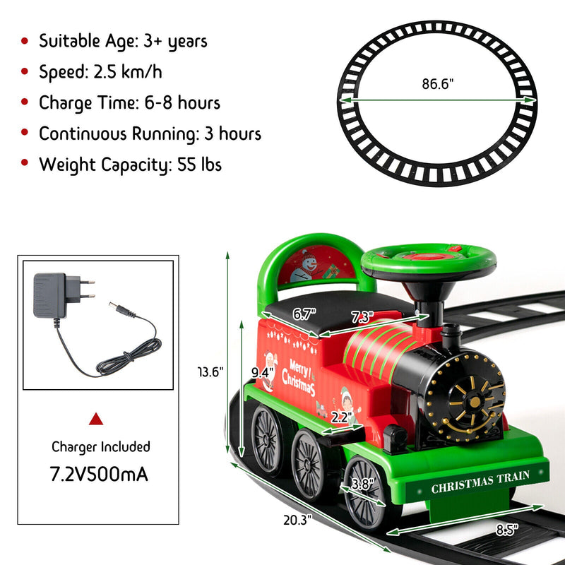 Load image into Gallery viewer, Green Electric Kids Train Toy with Unique Design and Stickers

