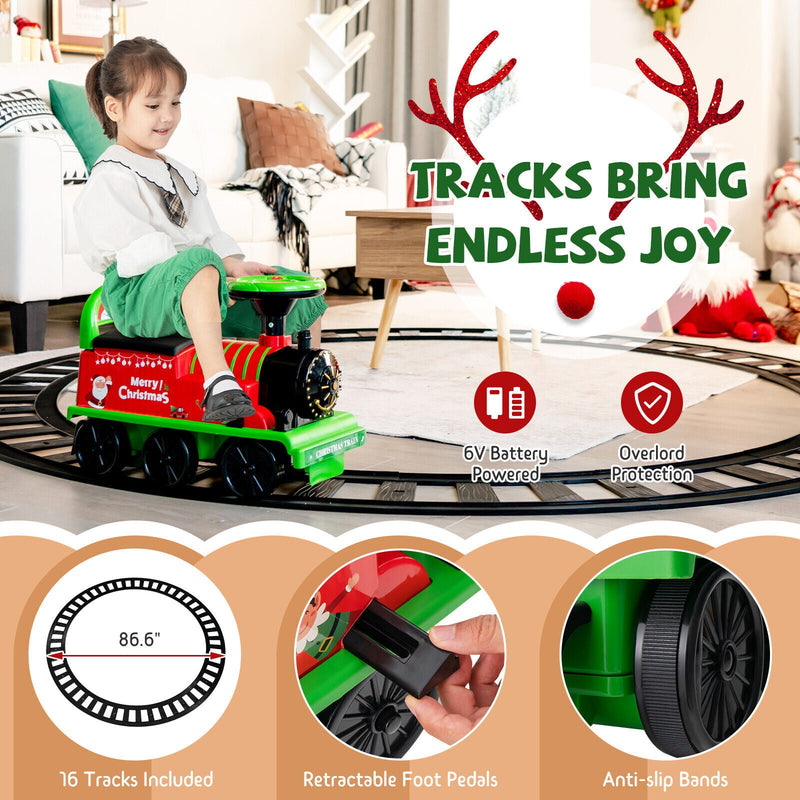 Load image into Gallery viewer, Green Electric Kids Train Toy with Unique Design and Stickers
