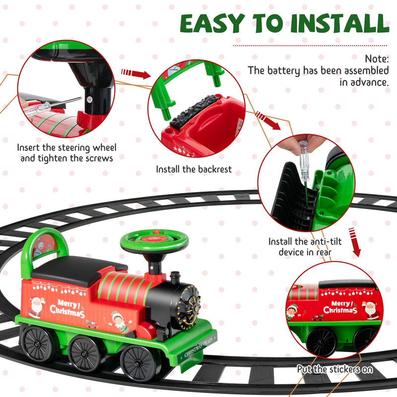 Load image into Gallery viewer, Green Electric Kids Train Toy with Unique Design and Stickers
