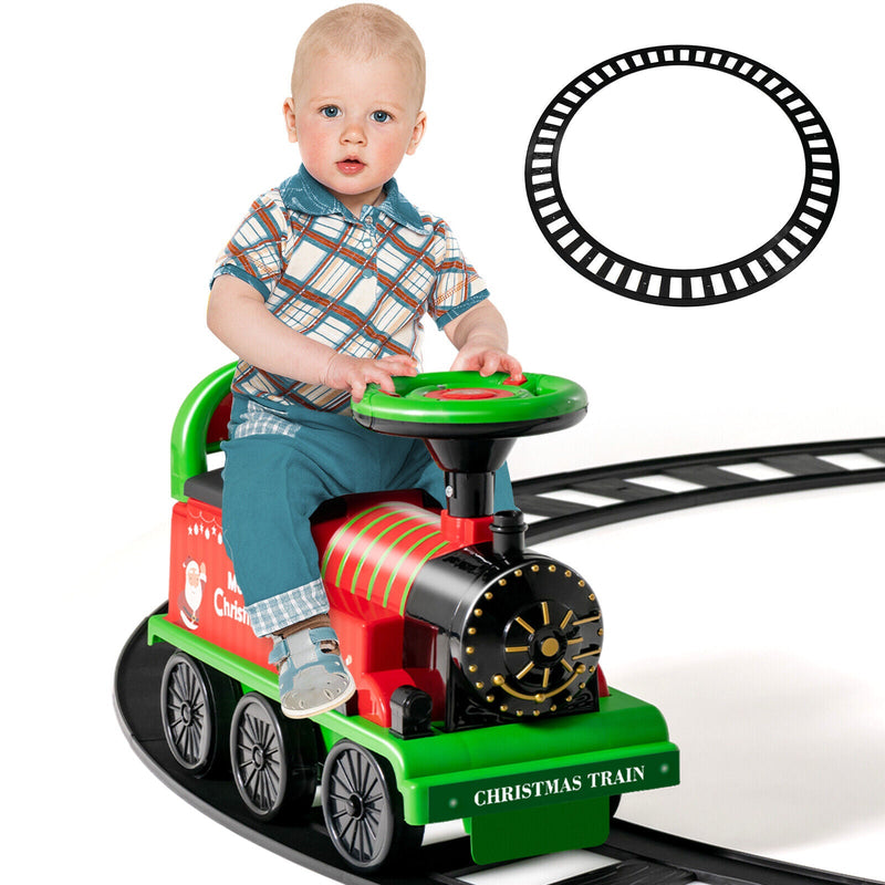 Load image into Gallery viewer, Green Electric Kids Train Toy with Unique Design and Stickers
