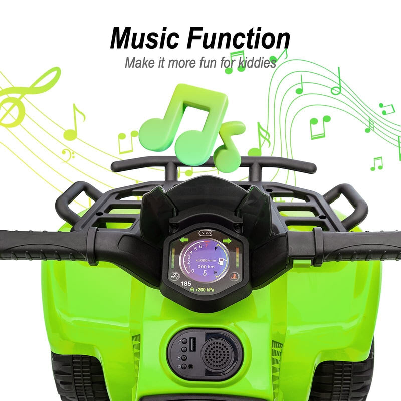 Load image into Gallery viewer, Green Hikiddo Kids ATV 6V Ride On Toy Car with Music for Toddlers
