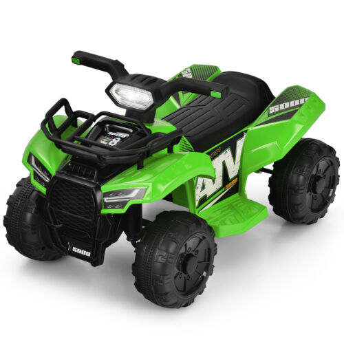Load image into Gallery viewer, Green 6V ATV Quad Electric Ride On Car Toy for Toddlers with LED Light and MP3 Player
