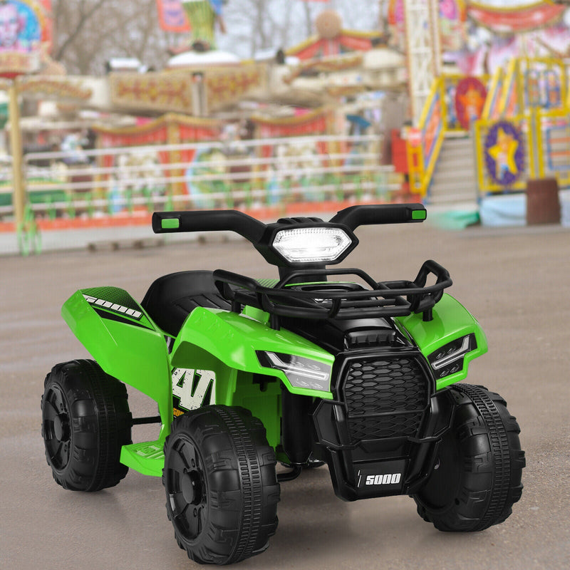 Load image into Gallery viewer, Green 6V ATV Quad Electric Ride On Car Toy for Toddlers with LED Light and MP3 Player
