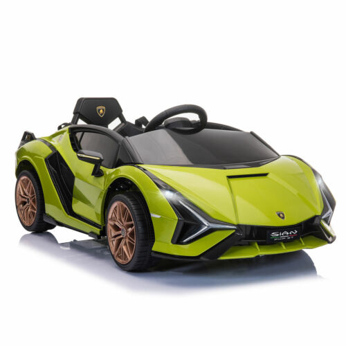 Load image into Gallery viewer, Green Lamborghini SIAN 12V Kids Ride On Car with Remote Control - Rechargeable Toy
