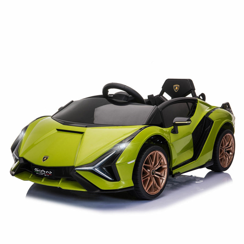 Load image into Gallery viewer, Green Lamborghini SIAN 12V Kids Ride On Car with Remote Control - Rechargeable Toy

