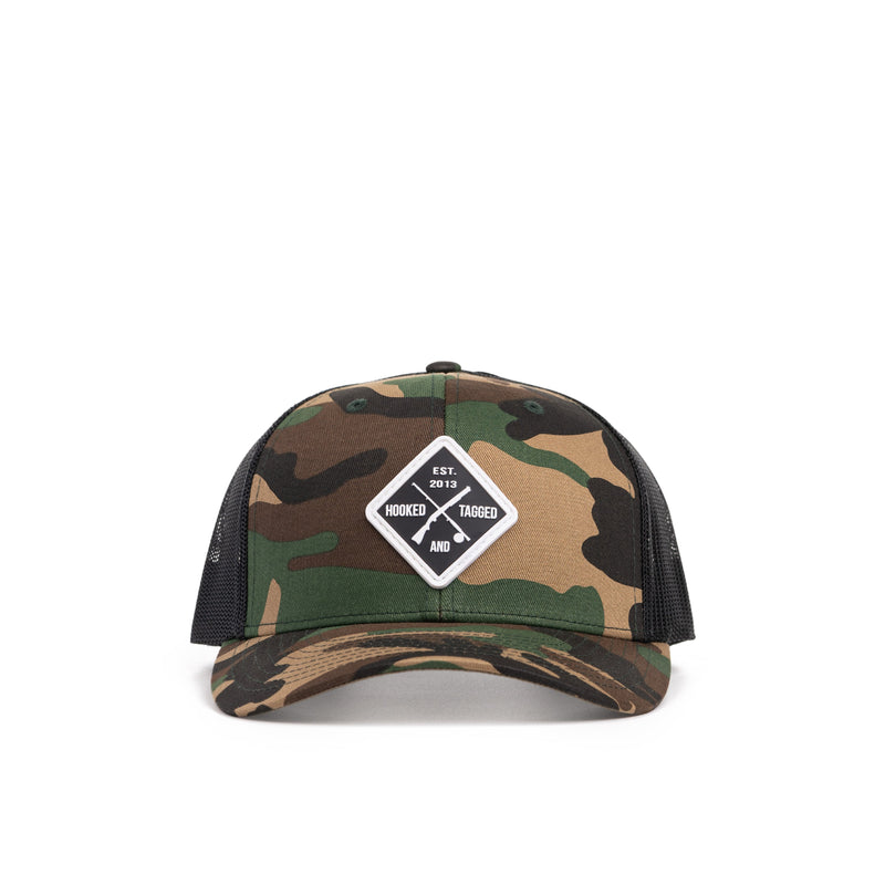 Load image into Gallery viewer, Shotgun &amp; Fly Rod Patch Hat
