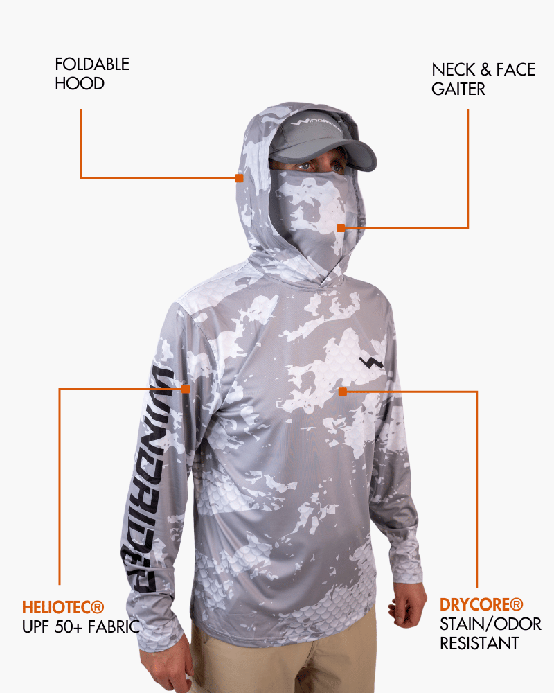 Load image into Gallery viewer, Hooded Helios Fishing Shirt with Gaiter
