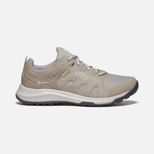 Women's Keen Explore Waterproof, Vintage Khakis/Silver Birch, 6.5 B Medium - Skoutley Outdoors LLC