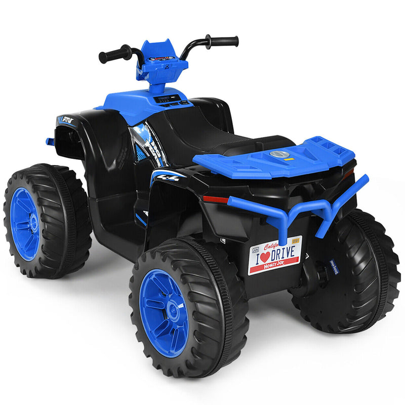 Load image into Gallery viewer, Gymax 12V Electric Kids ATV 4-Wheeler Quad with Music and LED Lights in Navy
