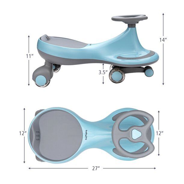 Load image into Gallery viewer, Gymax Kids&#39; Blue Wiggle Car with Flashing Wheels - Fun Ride-on Toy for Toddlers and Kids
