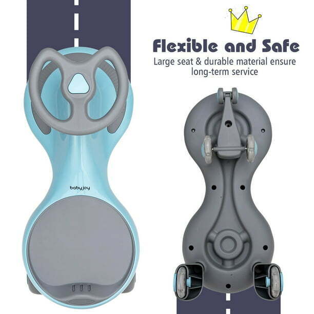 Load image into Gallery viewer, Gymax Kids&#39; Blue Wiggle Car with Flashing Wheels - Fun Ride-on Toy for Toddlers and Kids
