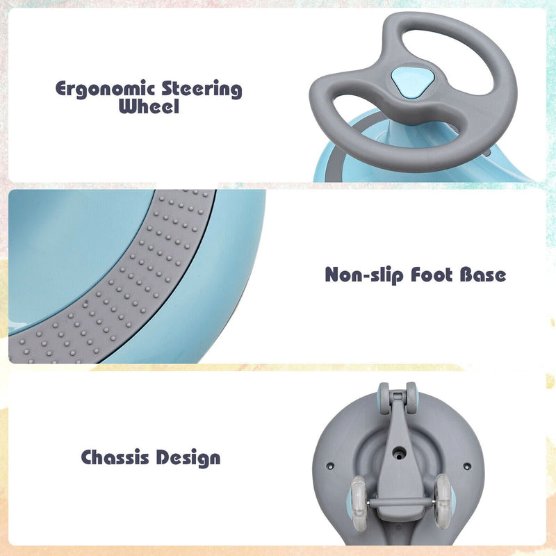 Load image into Gallery viewer, Gymax Kids&#39; Blue Wiggle Car with Flashing Wheels - Fun Ride-on Toy for Toddlers and Kids
