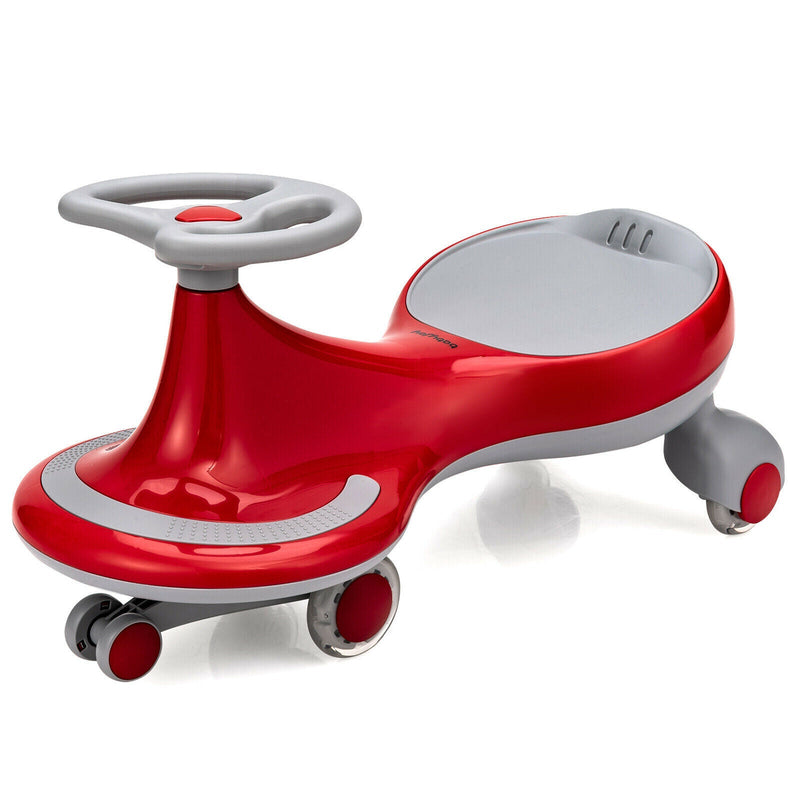 Load image into Gallery viewer, Gymax Kids&#39; Red Wiggle Car with Flashing Wheels - Fun Ride-on Toy for Toddlers and Kids
