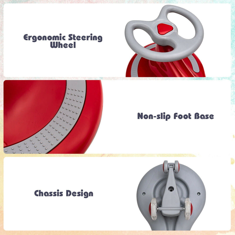 Load image into Gallery viewer, Gymax Kids&#39; Red Wiggle Car with Flashing Wheels - Fun Ride-on Toy for Toddlers and Kids
