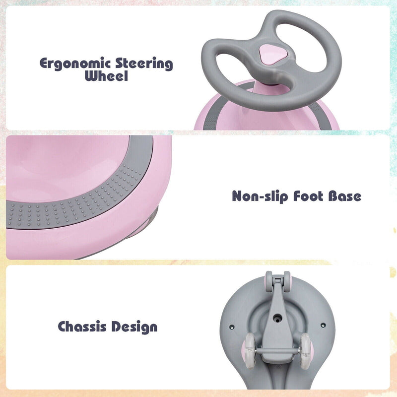 Load image into Gallery viewer, Gymax Pink Wiggle Car Ride-on Toy with Flashing Wheels for Toddlers and Kids
