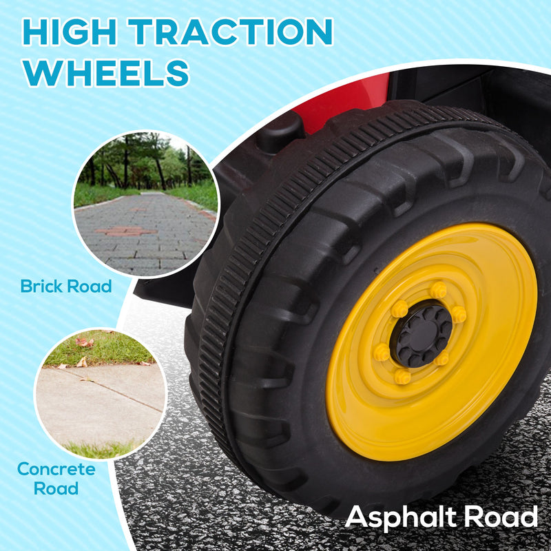 Load image into Gallery viewer, 12V Electric Tractor with Trailer and Dual Motors for Kids
