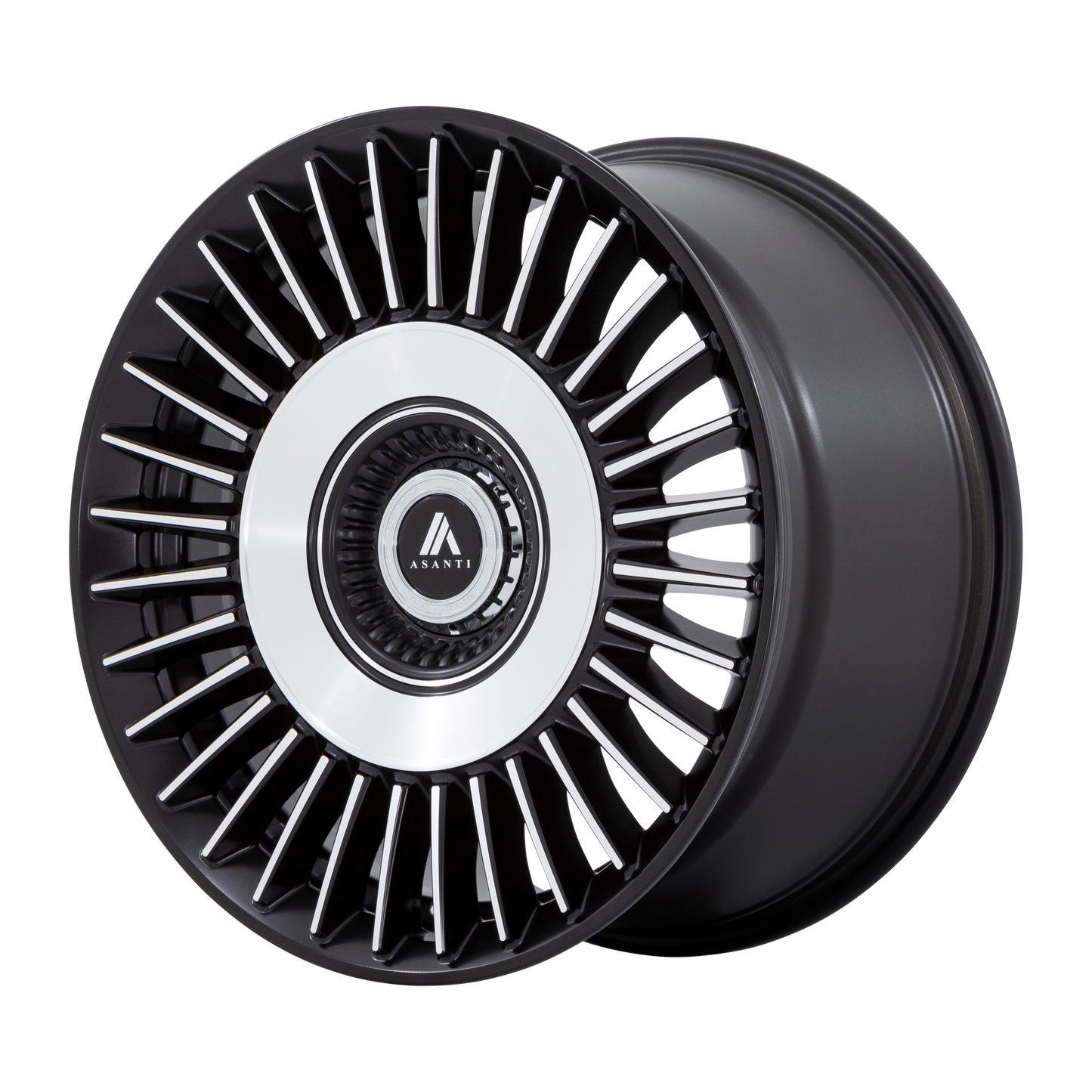 Asanti Black Satin Black With Bright Machined Face