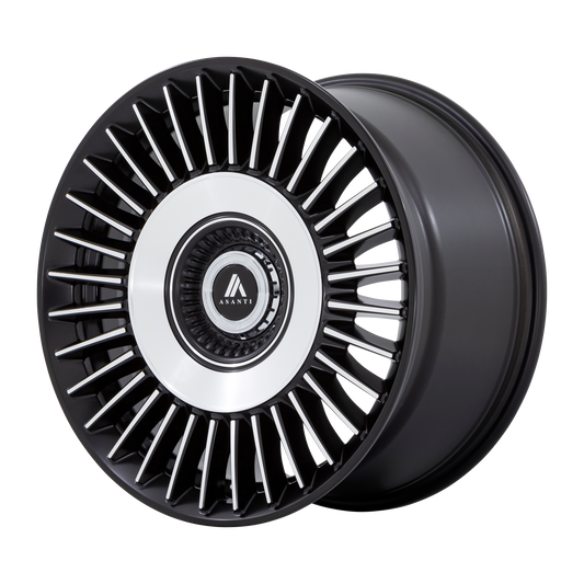 Asanti Black Satin Black With Bright Machined Face