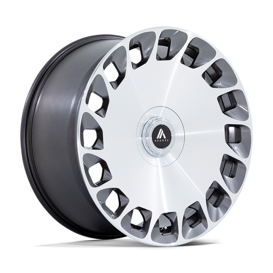 Asanti Black Gloss Platinum With Bright Machined Face