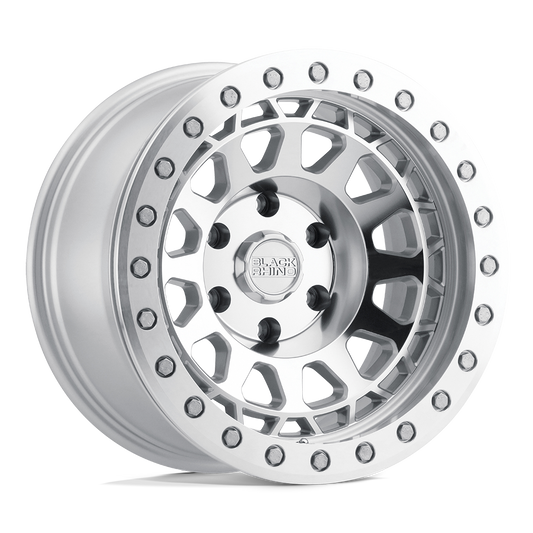 Black Rhino Hard Alloys Primm Beadlock Silver W/ Mirror Face & Machined Ring