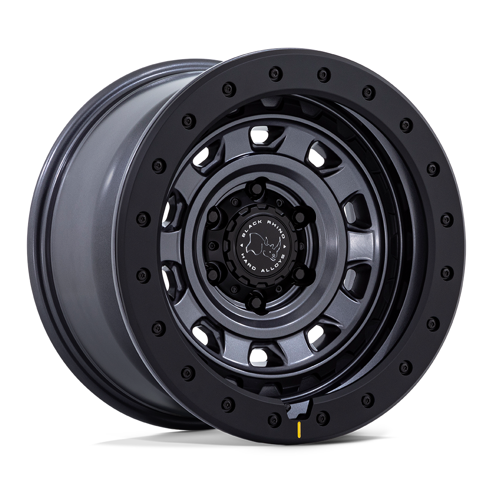 Black Rhino Hard Alloys Br023 Xplorer Matte Gunmetal W/ Matte Black Lip