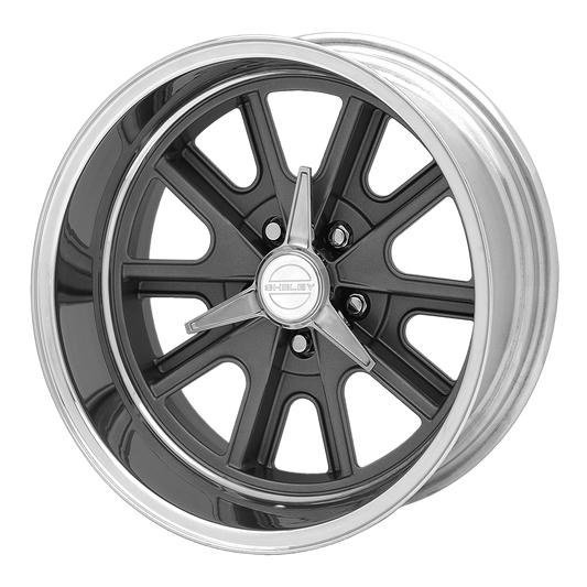 American Racing Vintage Mag Gray Center Polished Barrel