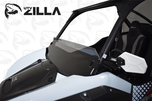 Polycarbonate TINTED Half Windshield with quick straps for KRX