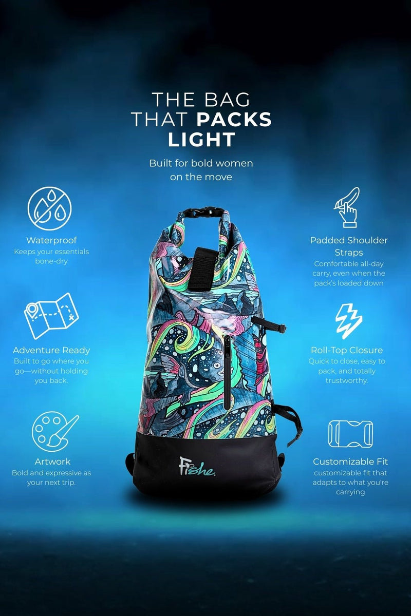 Load image into Gallery viewer, HaliBorealis Backpack Dry Bag
