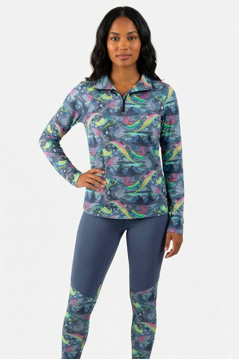 Load image into Gallery viewer, HaliBorealis Thermal 1/4 Zip Top
