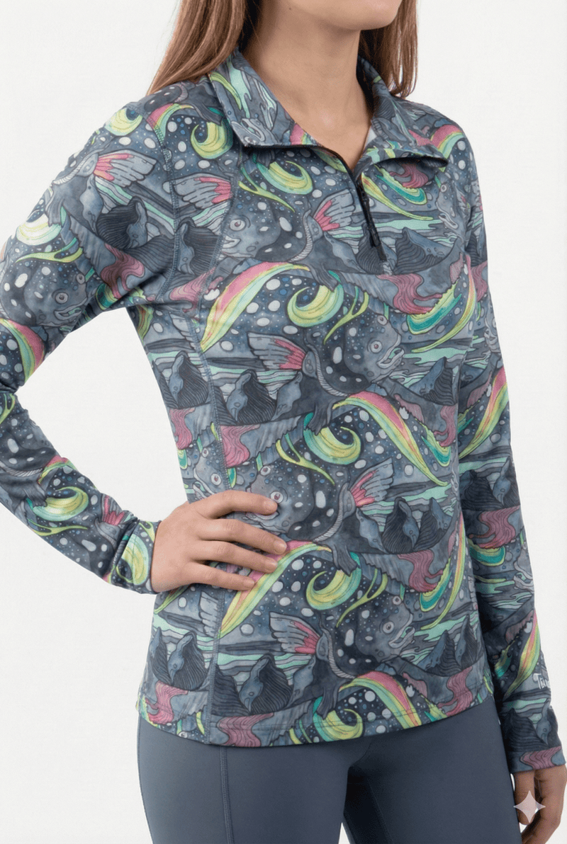 Load image into Gallery viewer, HaliBorealis Thermal 1/4 Zip Top
