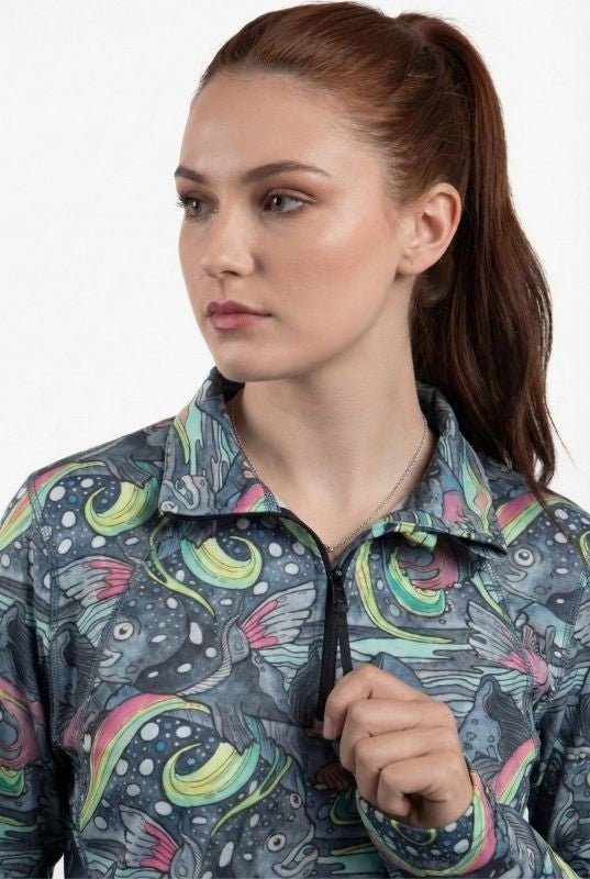 Load image into Gallery viewer, HaliBorealis Thermal 1/4 Zip Top
