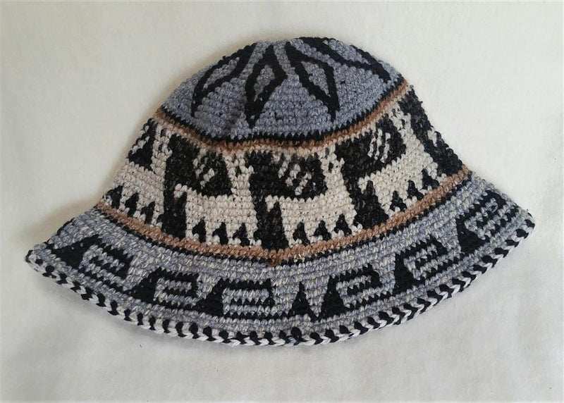Load image into Gallery viewer, Hand Crochet Roll Up Rustic Alpaca Hat
