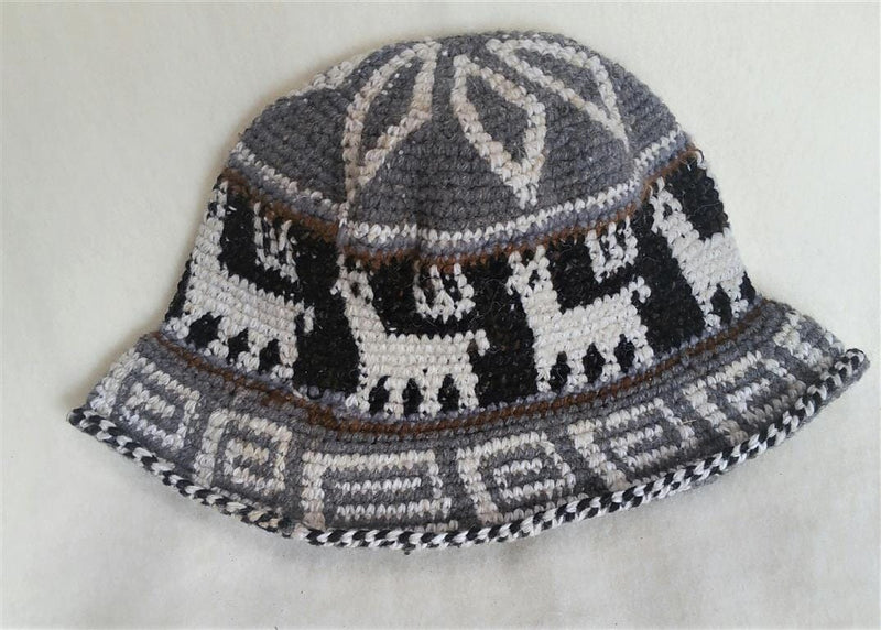 Load image into Gallery viewer, Hand Crochet Roll Up Rustic Alpaca Hat
