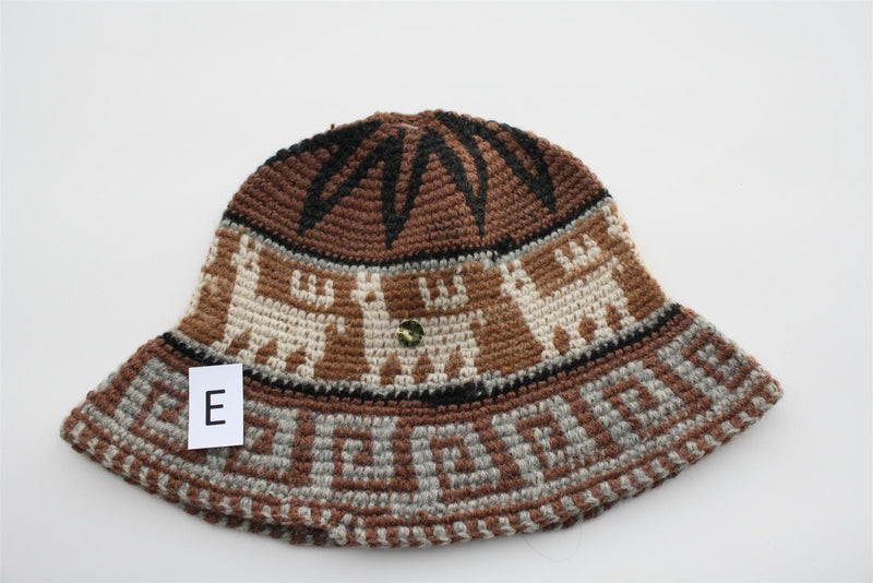 Load image into Gallery viewer, Hand Crochet Roll Up Rustic Alpaca Hat

