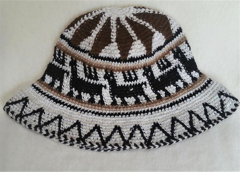 Load image into Gallery viewer, Hand Crochet Roll Up Rustic Alpaca Hat
