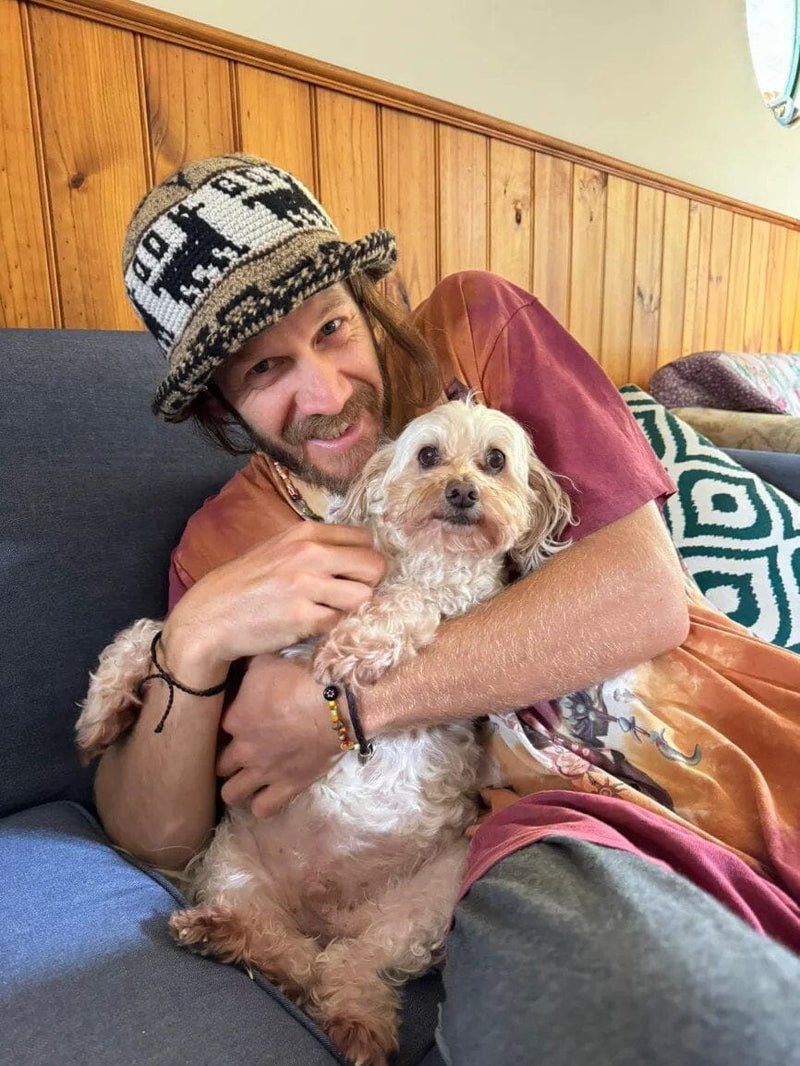 Load image into Gallery viewer, Hand Crochet Roll Up Rustic Alpaca Hat
