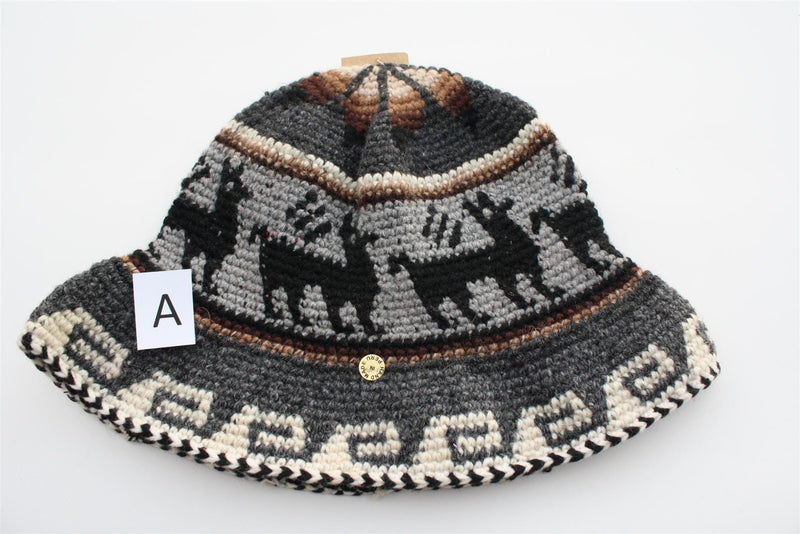 Load image into Gallery viewer, Hand Crochet Roll Up Rustic Alpaca Hat
