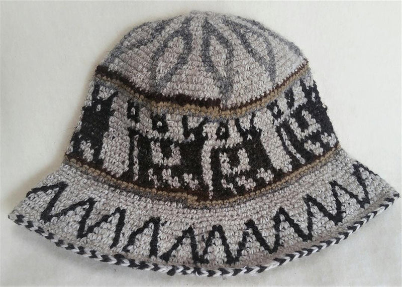 Load image into Gallery viewer, Hand Crochet Roll Up Rustic Alpaca Hat
