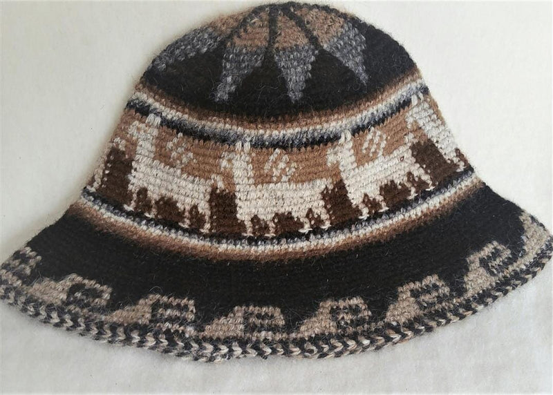 Load image into Gallery viewer, Hand Crochet Roll Up Rustic Alpaca Hat
