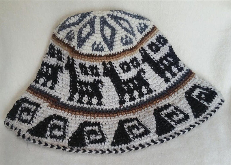 Load image into Gallery viewer, Hand Crochet Roll Up Rustic Alpaca Hat
