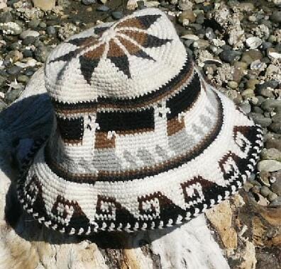 Load image into Gallery viewer, Hand Crochet Roll Up Rustic Alpaca Hat

