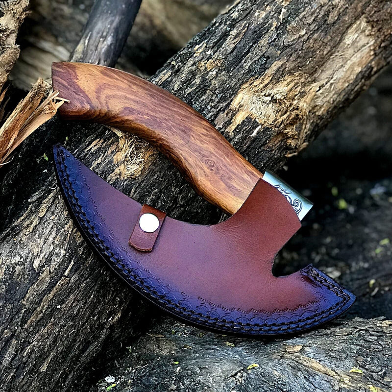 Load image into Gallery viewer, Custom Hand-Engraved Axe Pizza Cutter – 8&quot; J2 Steel Blade
